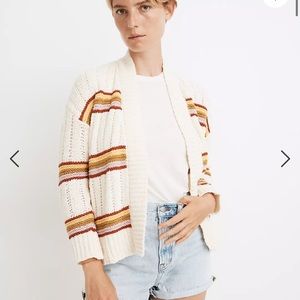 Madewell Striped Diaz Open Cardigan